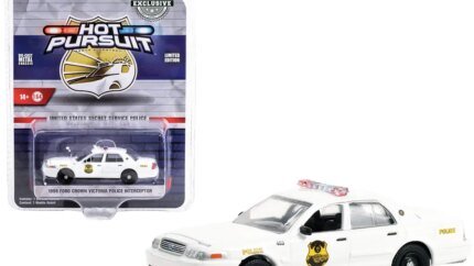 1998 Ford Crown Victoria Police Interceptor 1/64 Diecast Model - Secret Service Hot Pursuit Edition by Greenlight