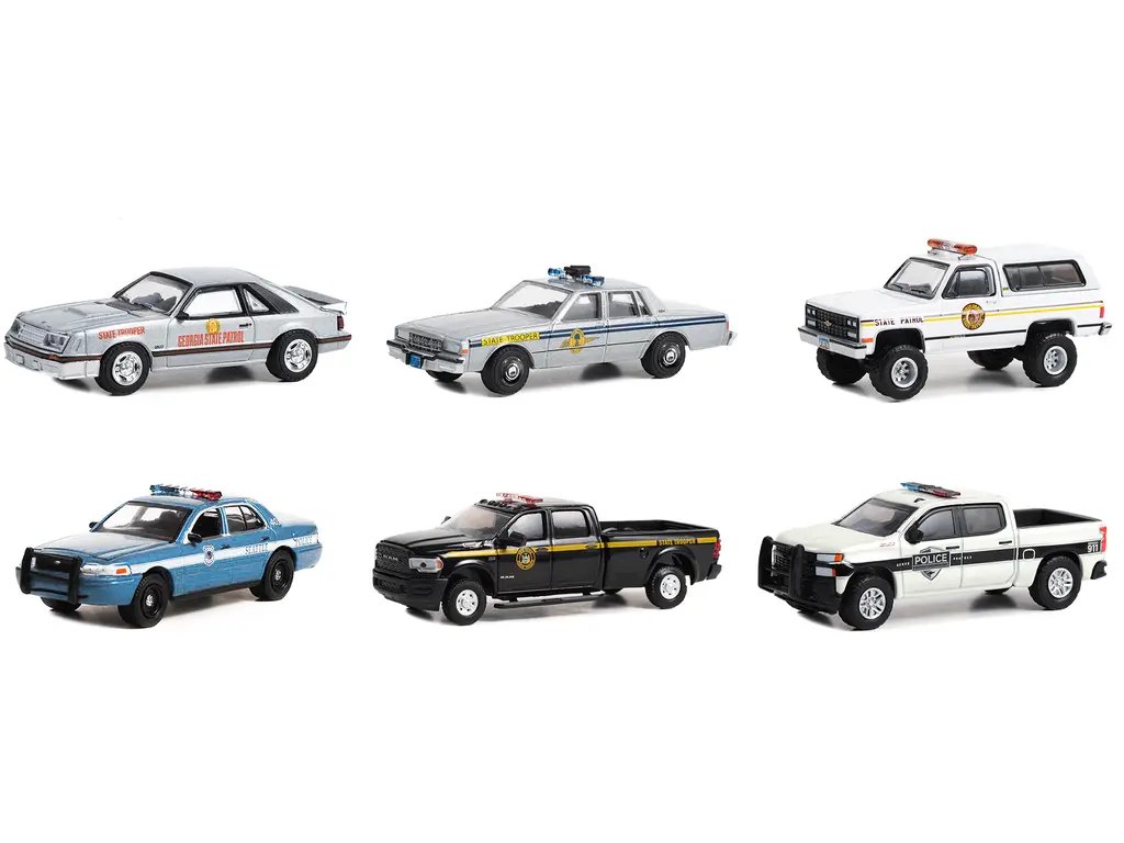 Hot Pursuit Series 44: Set of 6 Greenlight 1/64 Diecast Police Cars