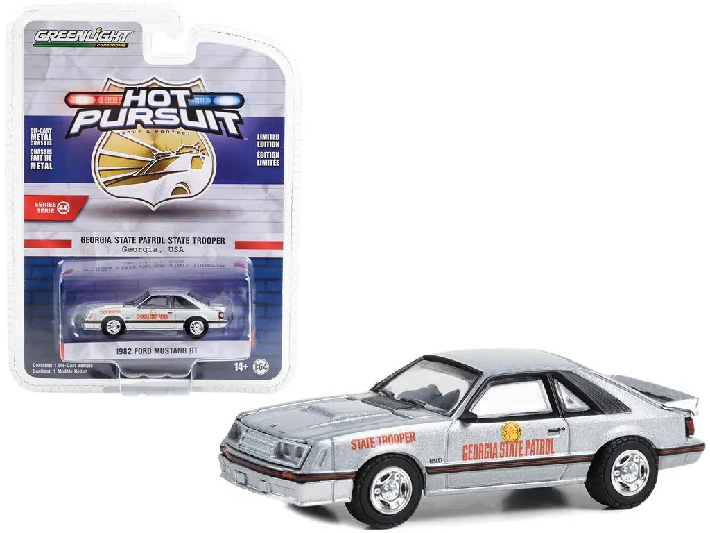 1982 Ford Mustang GT Georgia State Patrol Diecast Model – Hot Pursuit Series 44 by Greenlight
