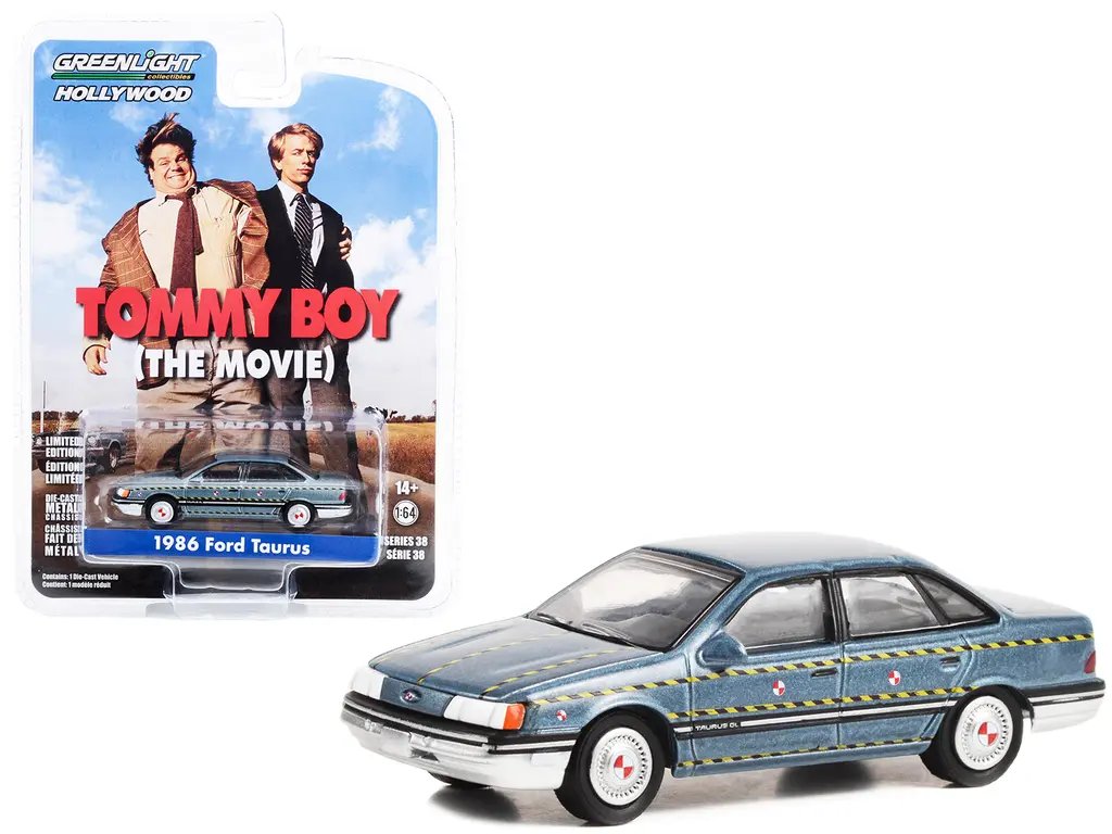 1986 Ford Taurus Diecast Model – Tommy Boy Movie Crash Test Car by Greenlight