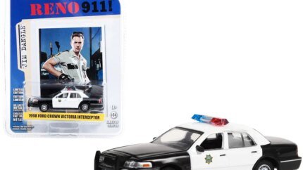 1998 Ford Crown Victoria Police Interceptor Diecast - Reno 911! Jim Dangle Edition by Greenlight