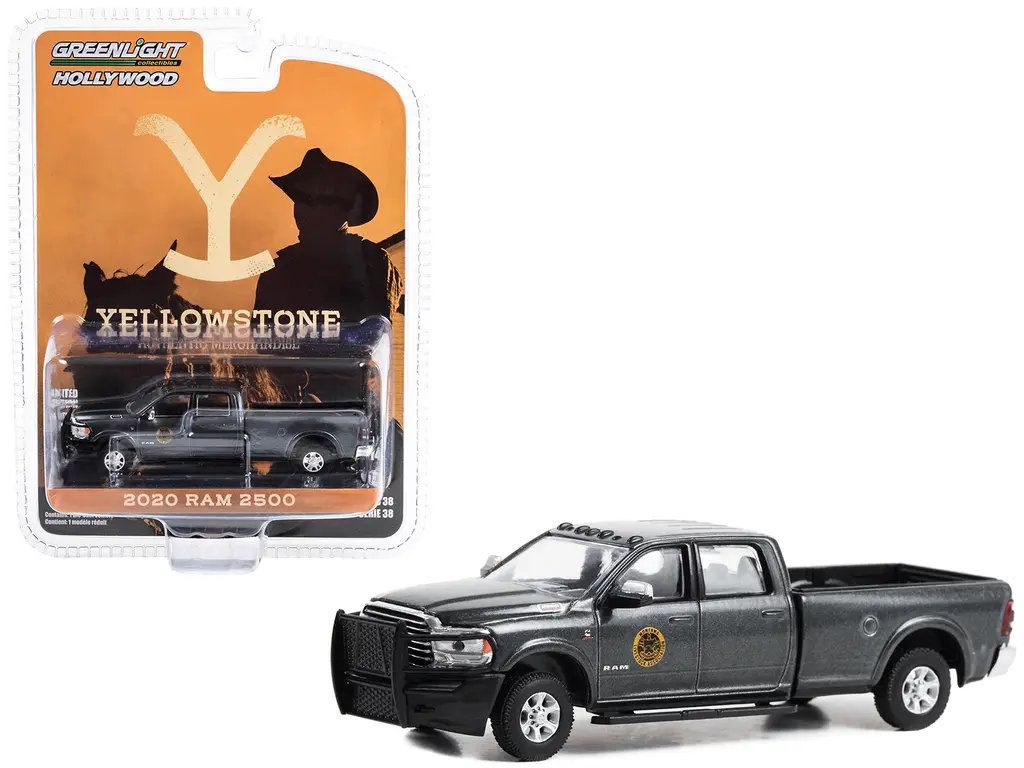 2020 Ram 2500 Pickup Truck Dark Gray Metallic 1/64 Diecast Model – Yellowstone TV Series by Greenlight