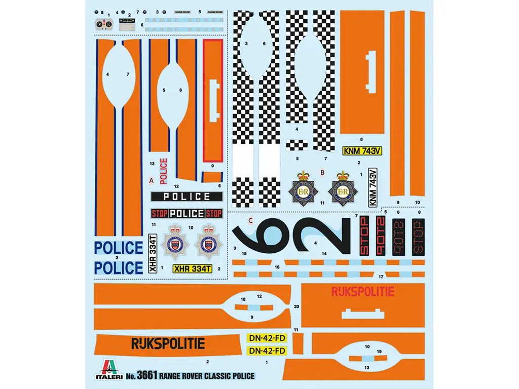 Build Your Own Land Rover Range Rover Police Model: Italeri 1/24 Scale Kit