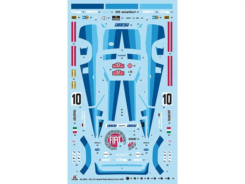 Build the Iconic Fiat 131 Abarth Rally #10 Montecarlo Winner 1980 – Italeri 1/24 Model Kit