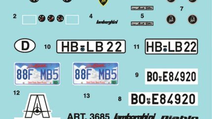 Build Your Dream: Italeri Lamborghini Diablo 1/24 Scale Model Kit