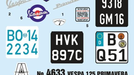 Build Your Dream Vespa: Italeri 1/9 Scale Model Kit of Vespa 125 Primavera Scooter