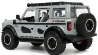 2021 Ford Bronco Gray Diecast Model with Roof Rack by Jada - Just Trucks Series 1/24