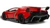 Exclusive Lamborghini Veneno Red & Black 1/24 Diecast Model by Jada - Hyper-Spec Series