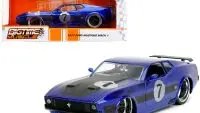 1973 Ford Mustang Mach 1 Candy Blue Metallic Diecast Model - Bigtime Muscle 1/24 by Jada