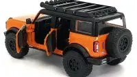 2021 Ford Bronco Orange Diecast Model with Roof Rack - Jada Just Trucks 1/24