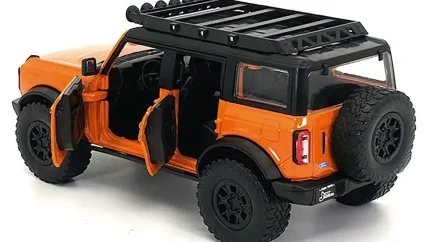 2021 Ford Bronco Orange Diecast Model with Roof Rack - Jada Just Trucks 1/24