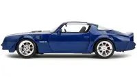 1977 Pontiac Firebird Trans Am Blue Metallic Diecast Model - Bigtime Muscle 1/24 by Jada