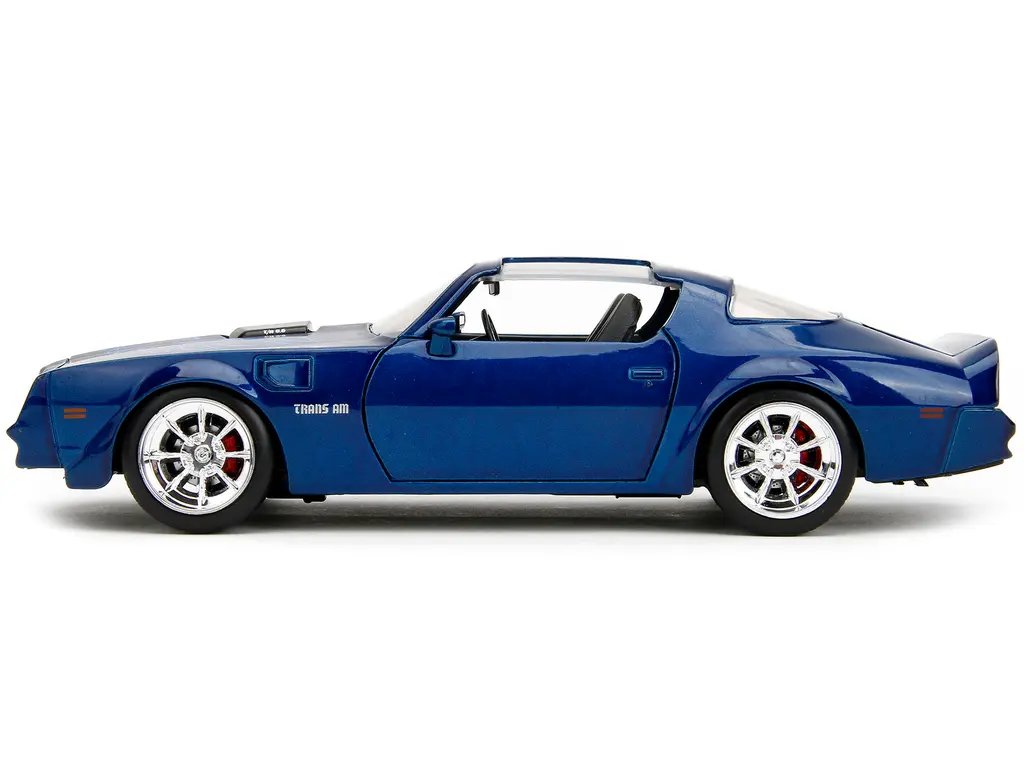 1977 Pontiac Firebird Trans Am Blue Metallic Diecast Model – Bigtime Muscle 1/24 by Jada