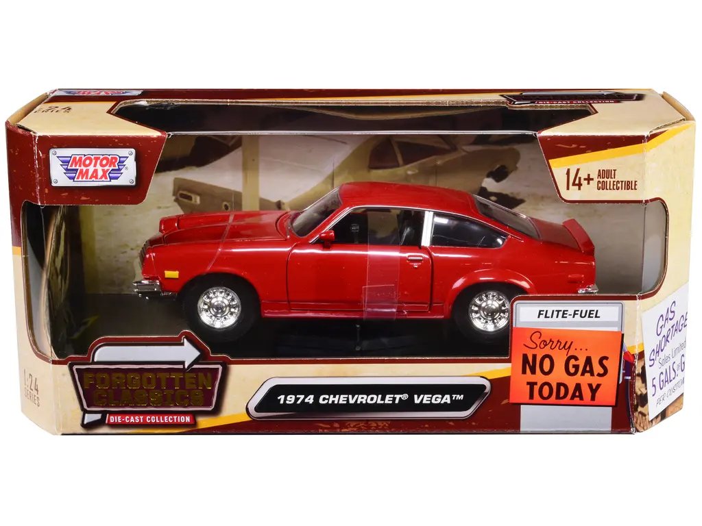1974 Chevrolet Vega Red Diecast Model – Motormax Forgotten Classics 1/24