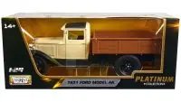 1931 Ford Model AA Pickup Truck Diecast - Cream & Black Platinum Collection 1/24 by Motormax