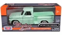 1966 GMC C1000 Fenderside Pickup Truck Diecast Model - Light Green, 1/24 Scale by Motormax