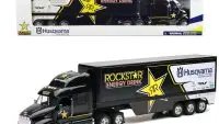 Peterbilt 387 Semi-Truck 1/32 Diecast Model - Rockstar Energy Drink Husqvarna Racing by New Ray