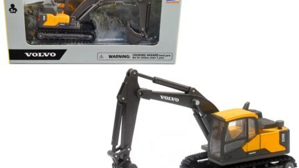Volvo EC140E Yellow Diecast Excavator Model by New Ray - Premium Collectible