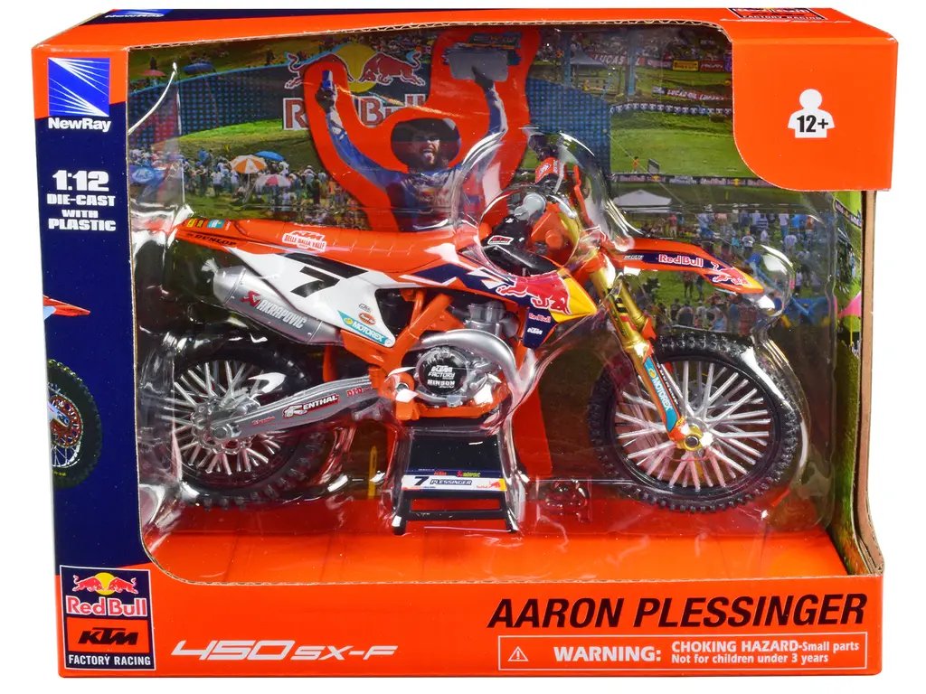 Buy KTM 450 SX-F #7 Aaron Plessinger Red Bull Factory Racing 1/12 Diecast Model by New Ray