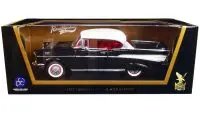 1957 Chevrolet Bel Air Hardtop 1/18 Diecast Model Car - Black & White by Road Signature
