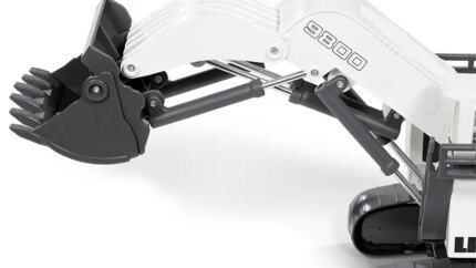 Authentic Liebherr R9800 Mining Excavator 1/87 Diecast Model by Siku - White & Gray