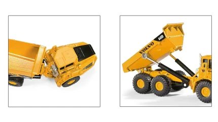 Volvo A40D Dump Truck Yellow 1/87 HO Diecast Model by Siku - Perfect for Collectors