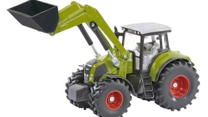 Claas Axion 850 Tractor 1/50 Diecast Model with Front Loader by Siku - Green & Gray