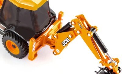JCB 4CX Backhoe Loader 1/50 Diecast Model by Siku - Yellow Construction Toy